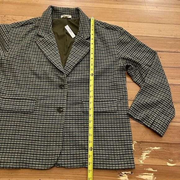 Madewell Oversized Knit Blazer Houndstooth. NWT. Size L. - Picture 10 of 13